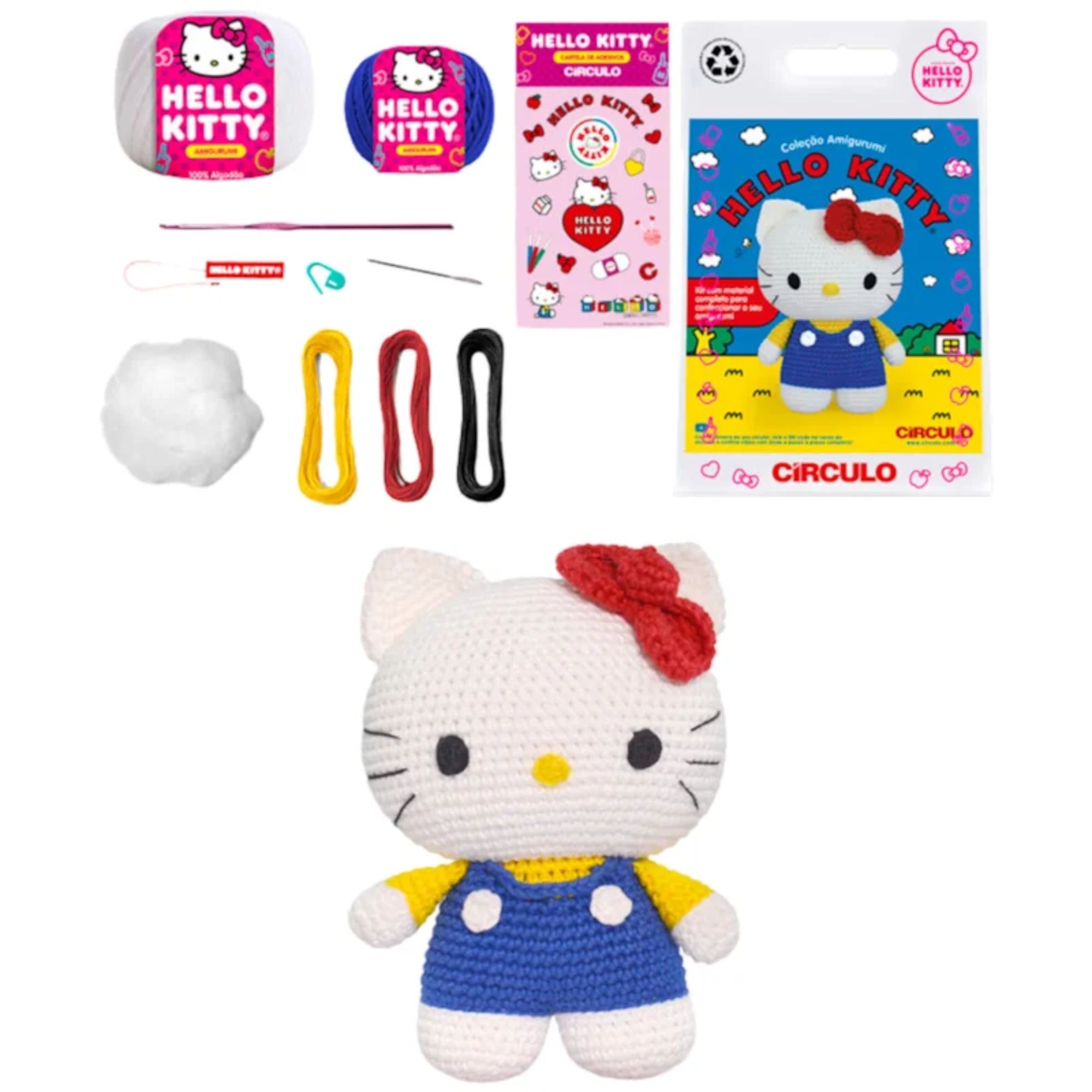 Kit Amigurumi Coleção Hello Kitty Círculo